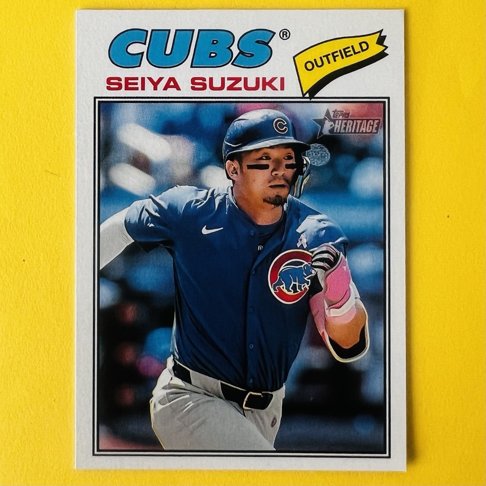 2026 Topps Heritage Baseball Seiya Suzuki Chicago Cubs #241